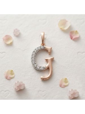 Radiant Monogram G Rose Diamond Pendant