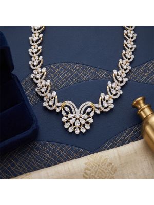 Butterfly Cluster Gold Diamond Necklace