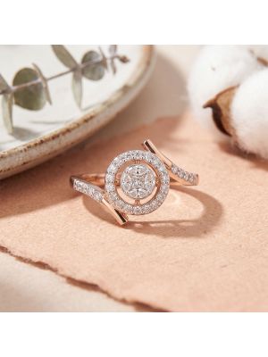 Circular Marquise Rose Diamond Ring