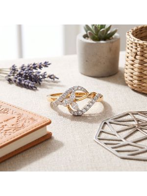 Marquise Petal Swirl Diamond Ring