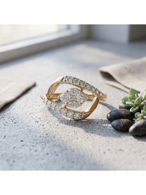 Radiant Marquise Cluster Diamond Ring