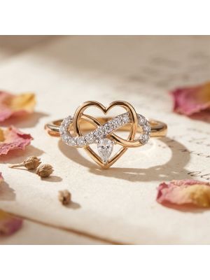 Infinite Heart Pear Diamond Ring