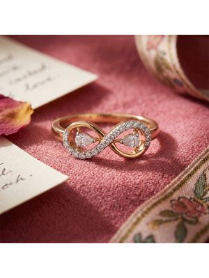 Luminous Twin Pear Infinity Diamond Ring