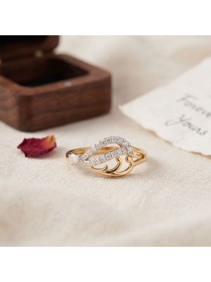 Enchanted Feather Wing Diamond Ring