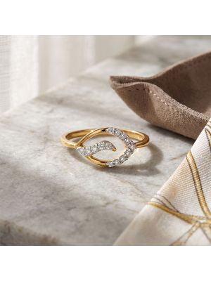 Celestial Leaf Lattice Diamond Ring