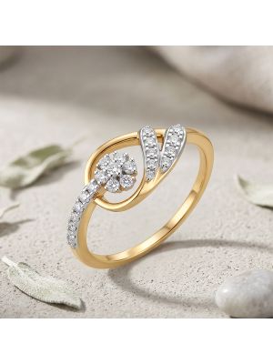 Dewdrop Oval Bloom Diamond Ring