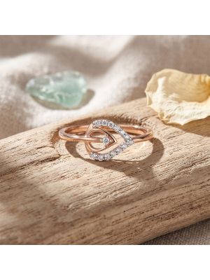 Dewdrop Rose Leaf Diamond Ring