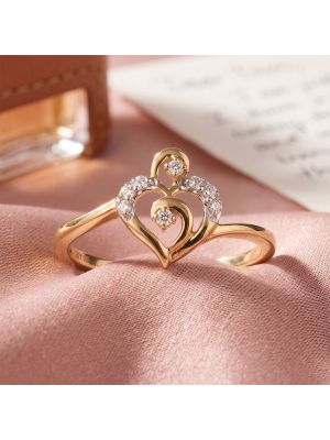 Gloriana Heart Bloom Diamond Ring