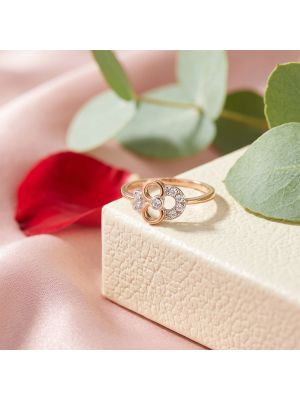 Infinity Bloom Rose Diamond Ring