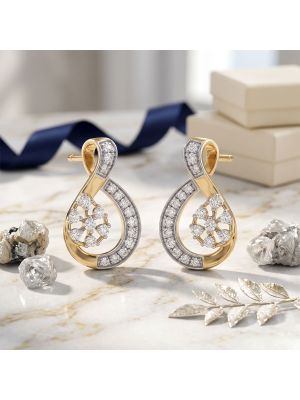 Eternal Loop Diamond Cluster Studs