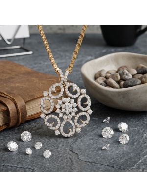 Sovereign Lattice Diamond Blossom Necklace