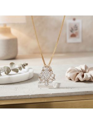 Majestic Bloom Diamond Lattice Necklace