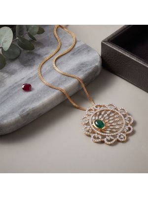 Imperial Emerald Diamond Medallion Necklace