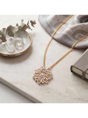 Sovereign Starburst Lattice Diamond Necklace