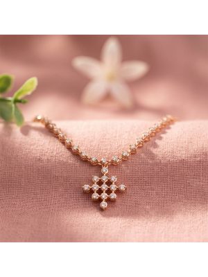 Modern Drop Riviera Diamond Necklace