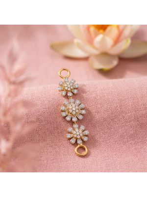 Triple Floral Cluster Diamond Mugappu