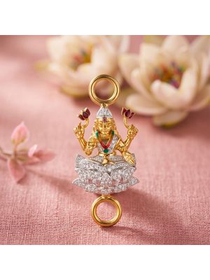 Divine Goddess Lakshmi Lotus Diamond Mugappu