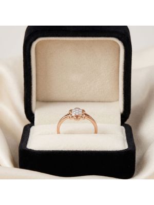 Elegant Floral Rose Diamond Ring