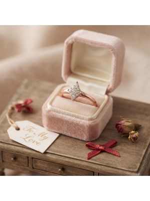 Radiant Rhombus Cluster Rose Diamond Ring