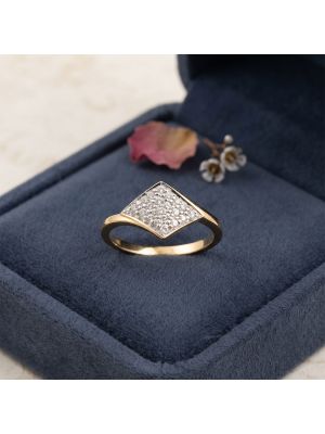 Ornate Geometric Pave Diamond Ring
