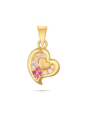 Double Heart Gold Pendant
