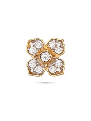 Flower Design Diamond Nose Pin