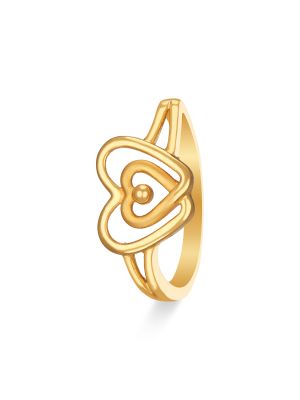 Romantic Gold Heart Ring