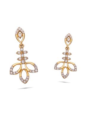 Enticing Floral Diamond Earring