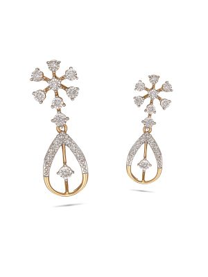 Enticing Floral Diamond Earring