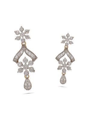 Enticing Floral Diamond Earring