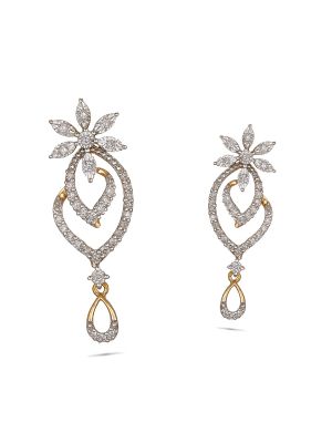 Enticing Floral Diamond Earring