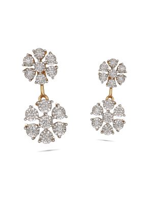 Enticing Floral Diamond Earring