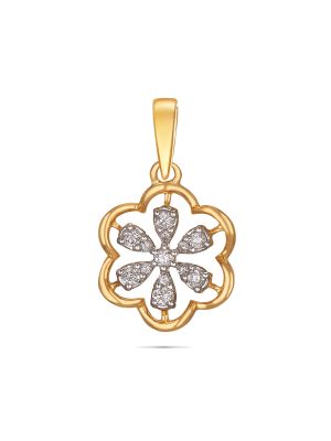 Diamond Floral Pendant