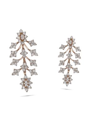 Enticing Floral Diamond Earring