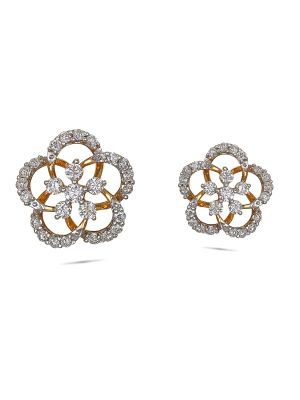 Enticing Floral Diamond Earring