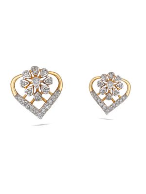 Enticing Floral Diamond Earring