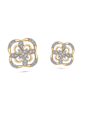 Enticing Floral Diamond Earring