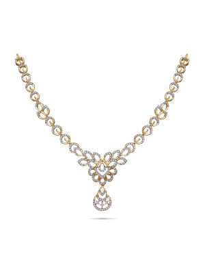 Enticing Floral Diamond Necklace