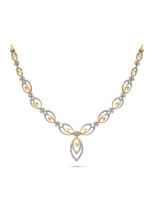 Enticing Floral Diamond Necklace