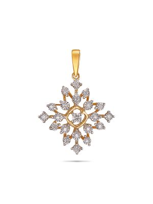 Diamond Floral Pendant