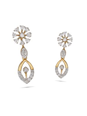 Floral Diamond Earring