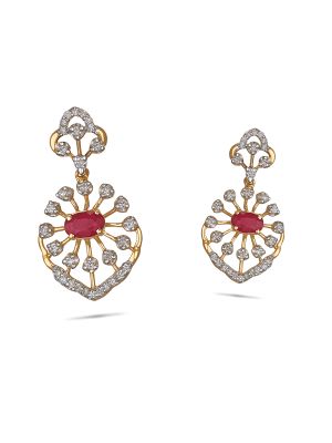 Enticing Floral Diamond Earring