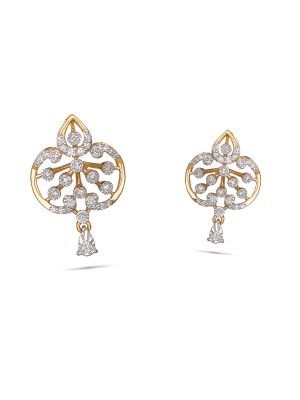 Enchanting Floral Diamond Earring