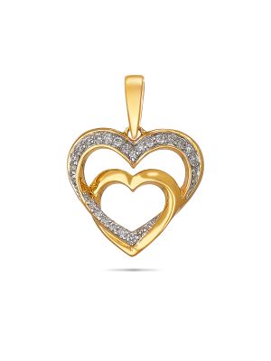 Double Heart Diamond Pendant