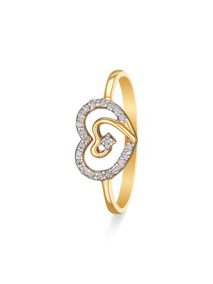 Double Heart Diamond Ring