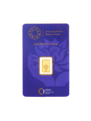 Lotus 24K (999.9) 1 Gm Gold  Bar