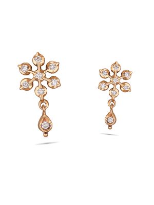 Enticing Floral Diamond Earring