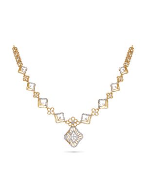 Enticing Floral Diamond Necklace
