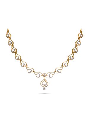 Enticing Heart Design Diamond Necklace