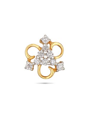 Floral Design Diamond Nose Pin